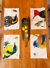 Cargar imagen en el visor de la galería, SET 4 INDIVIDUALES TELA AVES I