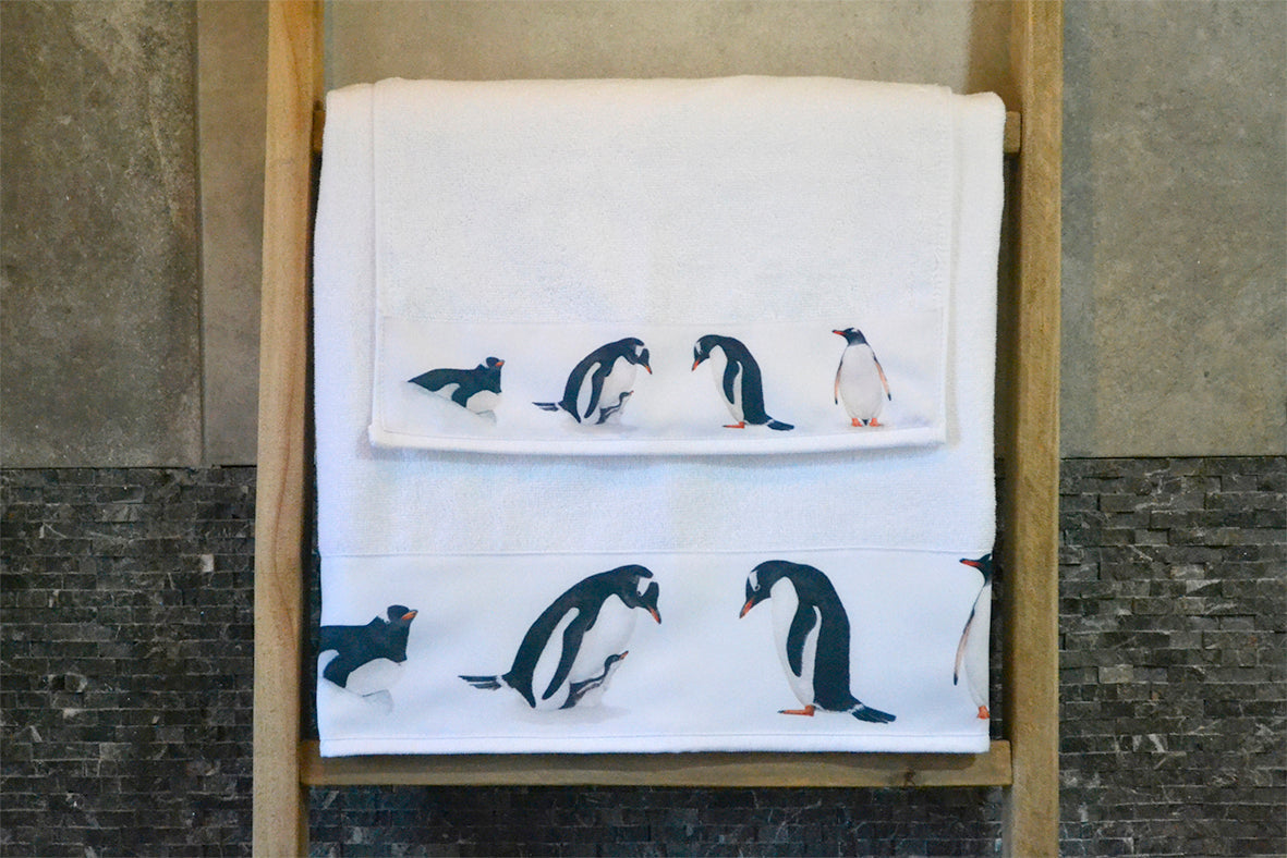 TOALLA MANO Y CUERPO PINGÜINO